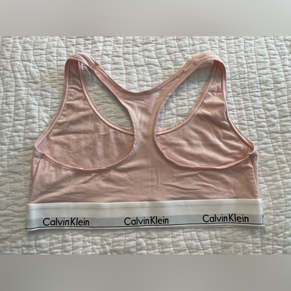 Calvin Klein Racerback Bralette Light Pink - Picture 5 of 8
